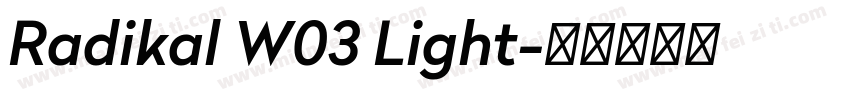 Radikal W03 Light字体转换